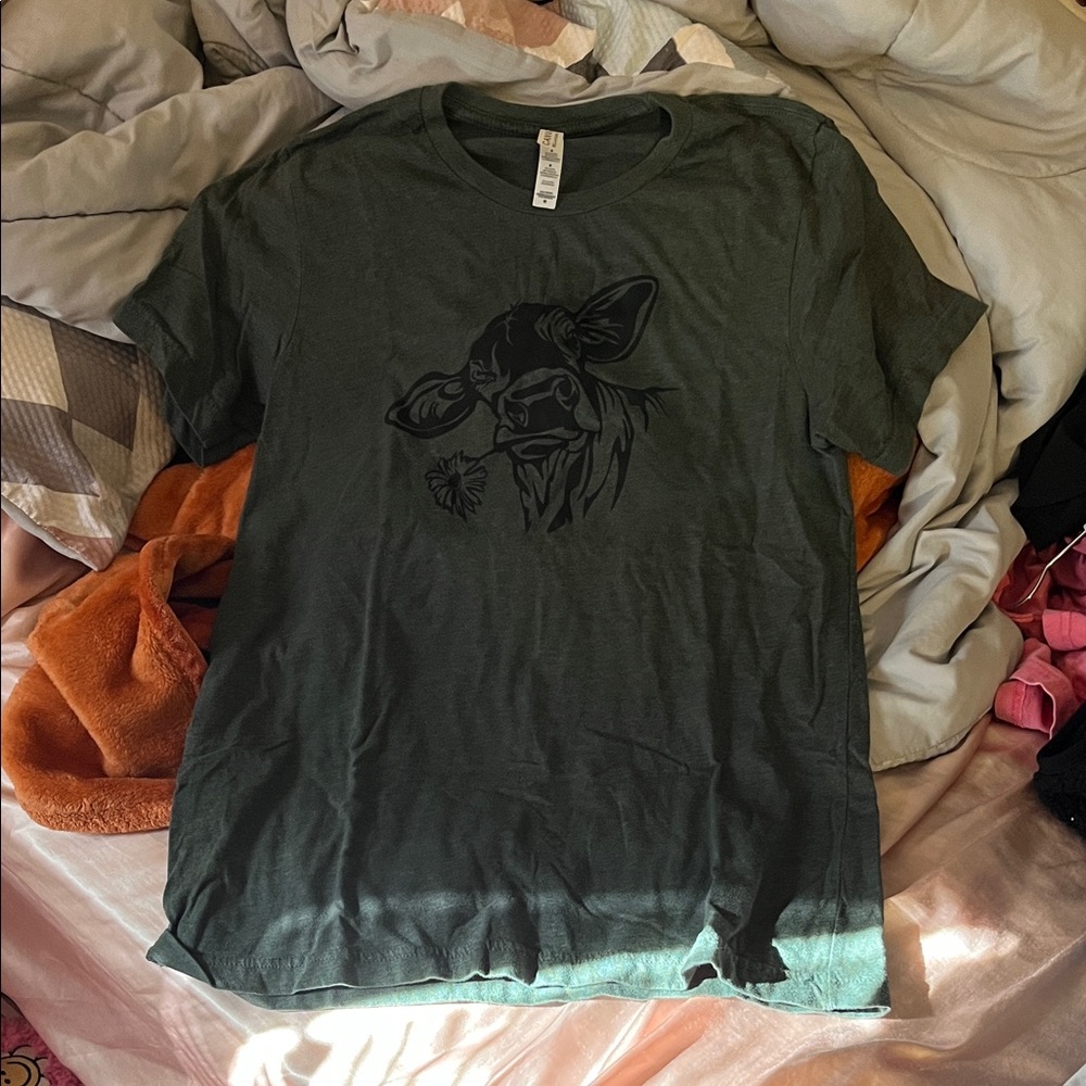 Bella Canvas Dark Green Graphic Tee